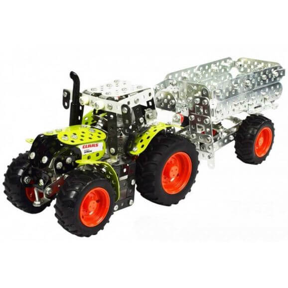 Traktor Claas Arion 430 med trailer Byggmodell Metall 1:32 Tronico