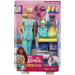 Barbie Doktor med bebisar och skötbord GHK23