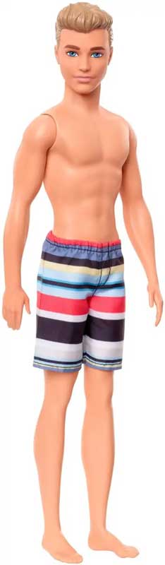 Barbie Ken Beach Docka med randiga shorts