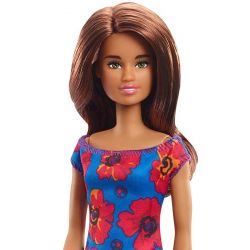 Barbiedocka Brunette med blommig klänning GBK94