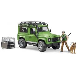 Bruder Land Rover Defender med figur och hund 02587