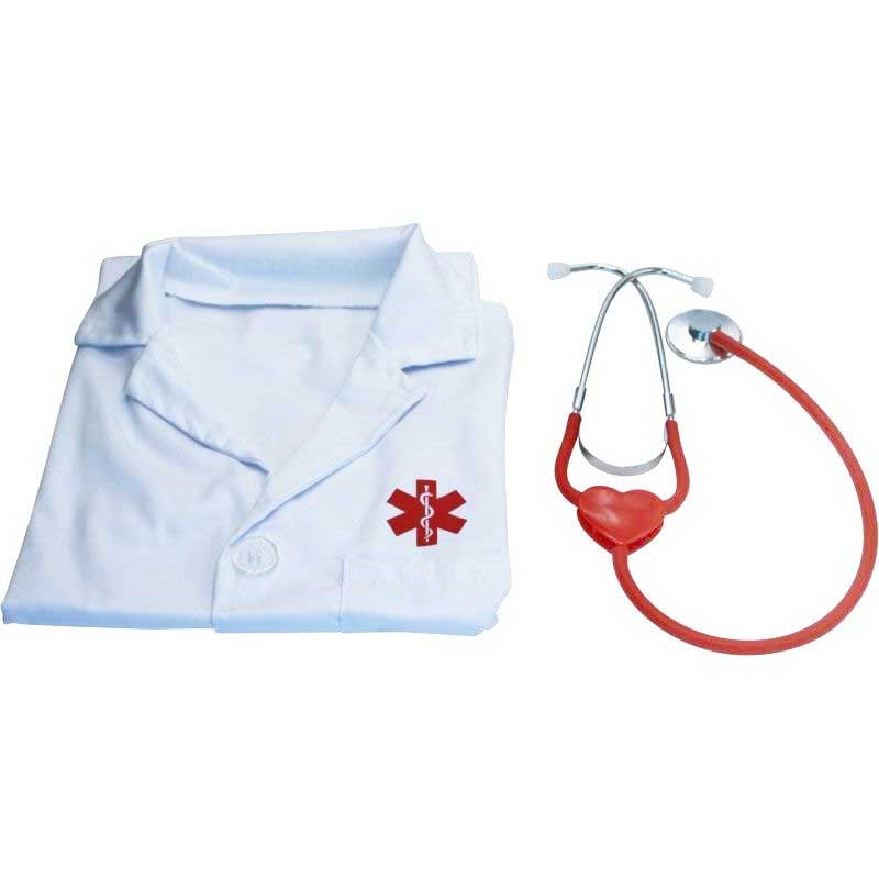 Doktorsrock med stetoskop till barn 3-7 Ã¥r