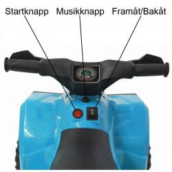 Jamara Elfyrhjuling Runty Blå för mindre barn 6 volt