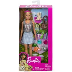 Barbiedocka Picknick med hunden