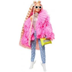 Barbie Pink Coat with Pet Unicorn-Pig
