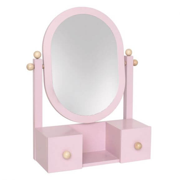 Jabadabado Pigtittare, sminkspegel med lådor rosa