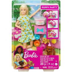 Barbie Puppy Party med valpar och leklera