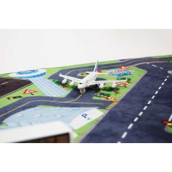 Lekmatta med Flygplats LED Trafikljus till leksaksbilar Kids Globe