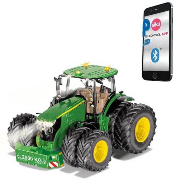 Siku traktor John Deere 7290R Dubbelmontage Bluetooth APP 1:32