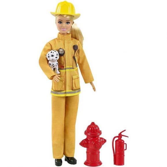 Barbie Astronaut Brandman Med Hund och Tillbehör