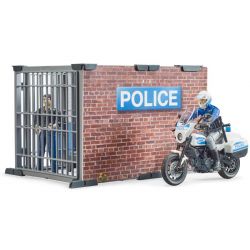 Bruder polisstation med motorcykel och figurer 62732
