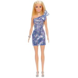 Barbie Glitz docka med blå glitterklänning