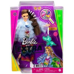 Barbie Extra Doll Rainbow Dress with Pet Dinosaur