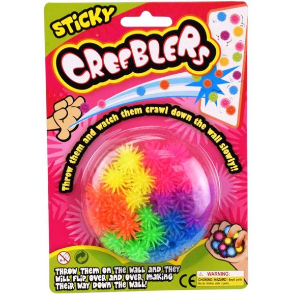 24 st. Klibbiga bollar Scritters Sticky Wall Crawler Crebblers