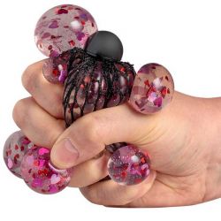 Klämboll Glitter Confetti Squishy Fidget 7 cm