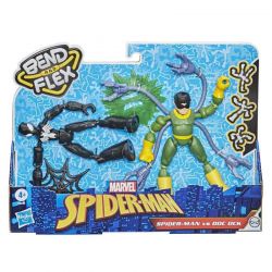 Spiderman Bend And Flex Spiderman Black Suit mot Doctor Octopus Marvel