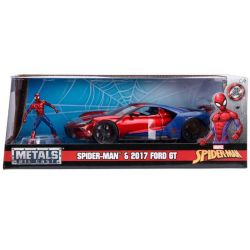 Spiderman bil med figur Ford GT 2017 1:24 Marvel 