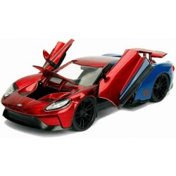 Spiderman bil med figur Ford GT 2017 1:24 Marvel 