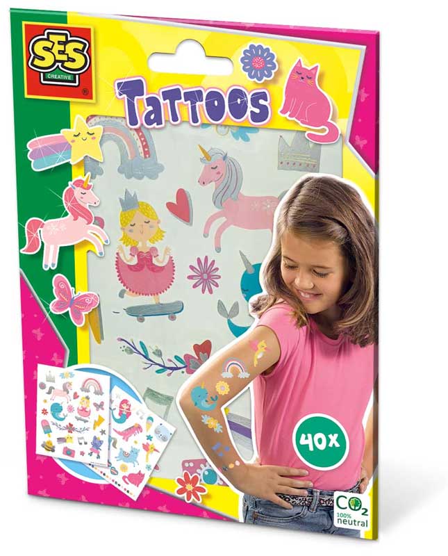 SES Tatueringar Fairytale till barn 40 st.