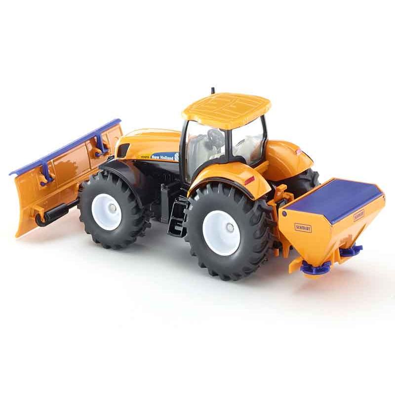 SIKU Farmer 2940 Holland T7070 Tractor With Snow Plough & Salt Spreader 1 50 for sale online 