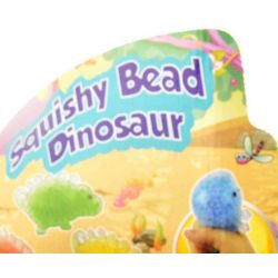 Squeeze Dinosaurie klämdjur med vatten och pärlor