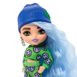 Barbie Extra Mini blått hår och mössa