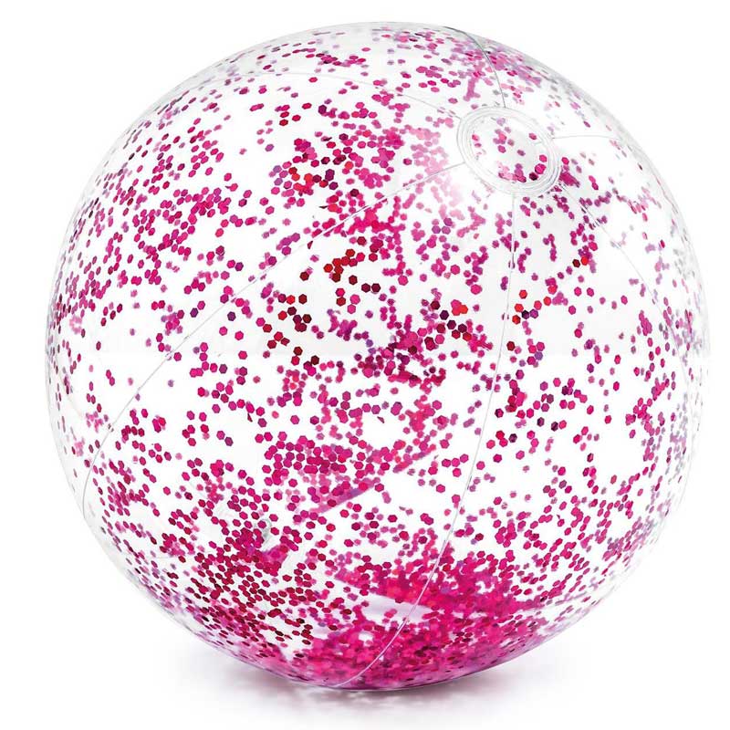 Läs mer om Badboll Glitter Rosa 51 cm Intex
