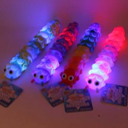 Lysnade larv Push Pop suction 3D Caterpillar med sugproppar, Pop It och ljus