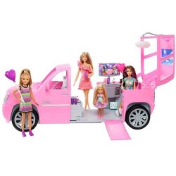 Barbie Rosa Limousine med 4 st. dockor