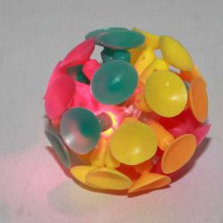 Suction ball med ljus boll med sugkoppar 6 cm