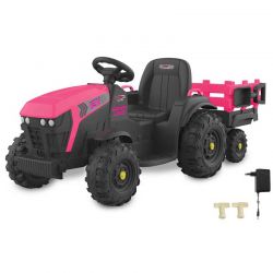 Eltraktor Rosa Super Load med vagn 12 volt Jamara