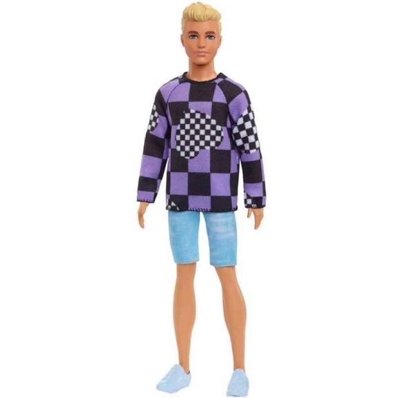 Barbie Ken Docka Sweater, Shorts Fashionistas Checkered